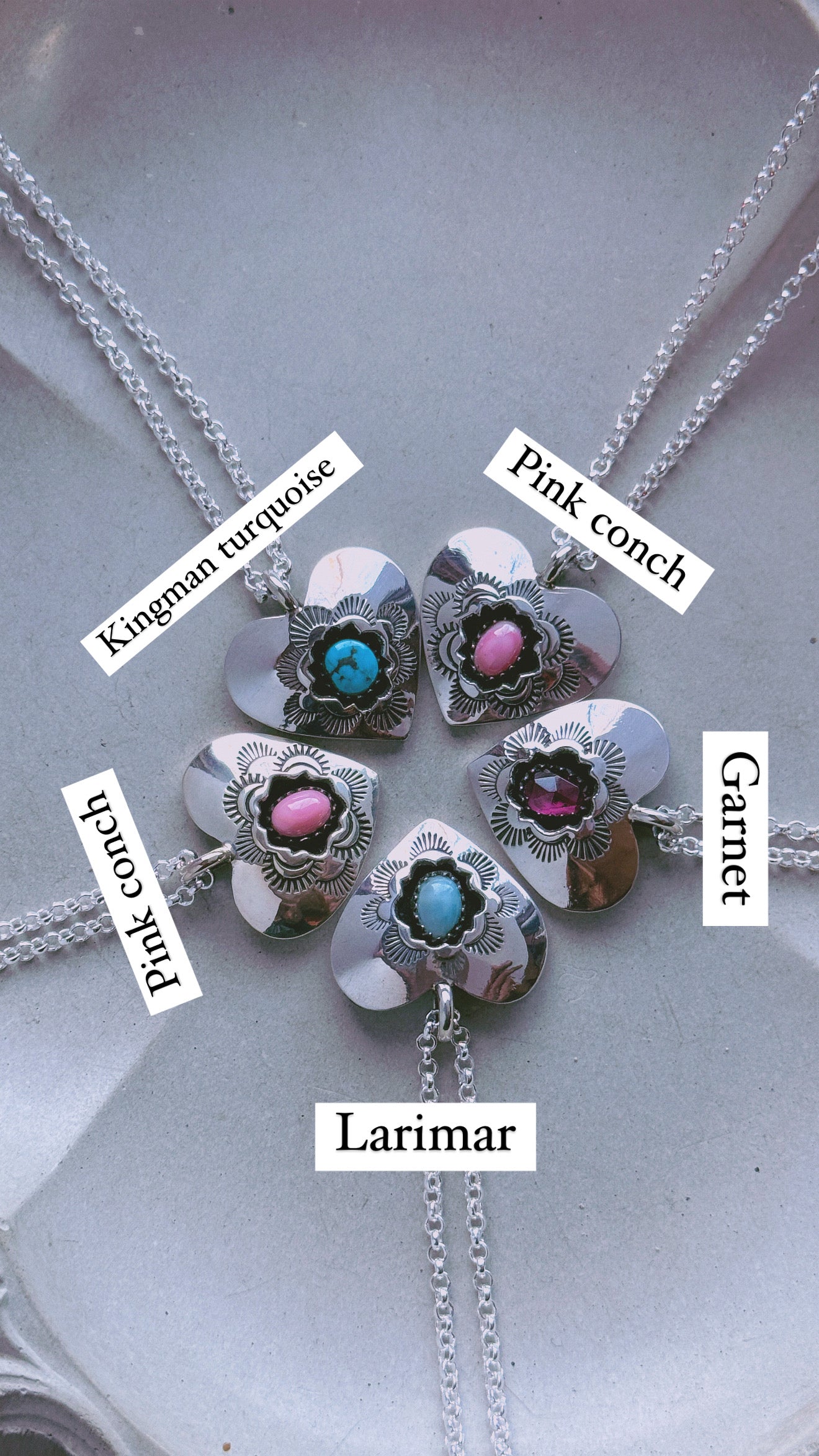 Larimar heart necklace for Lynn ONLY