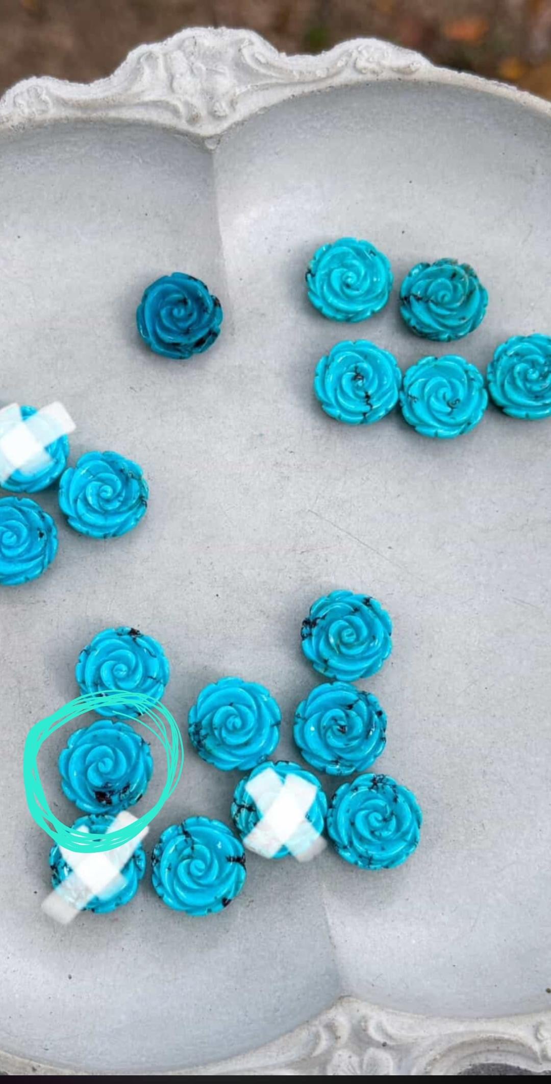 Turquoise rose ring for Jennifer ONLY