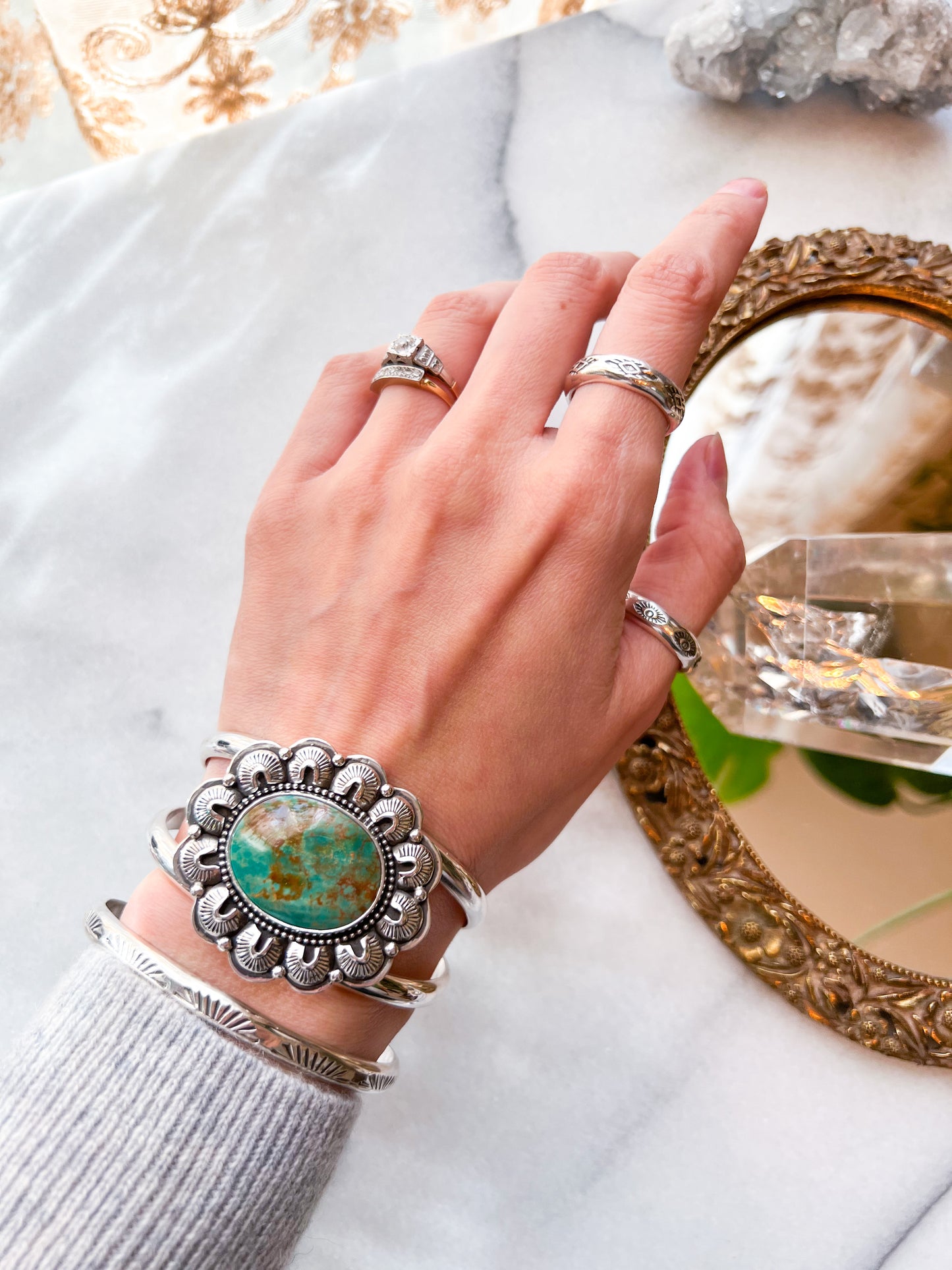 Hand Stamped Dainty Stacking Cuffs