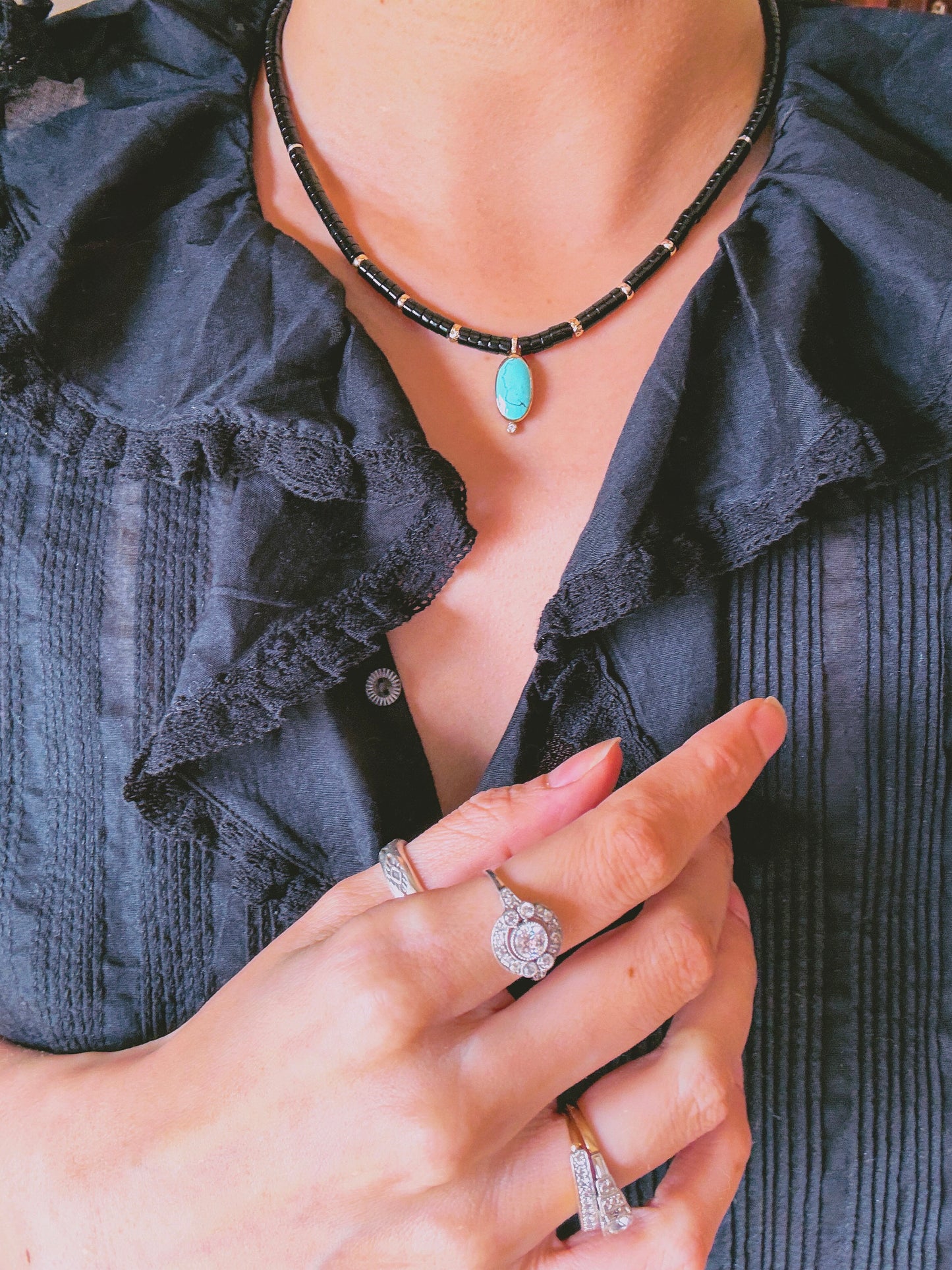 Obscura Thalassa Necklace in 14k gold and silver