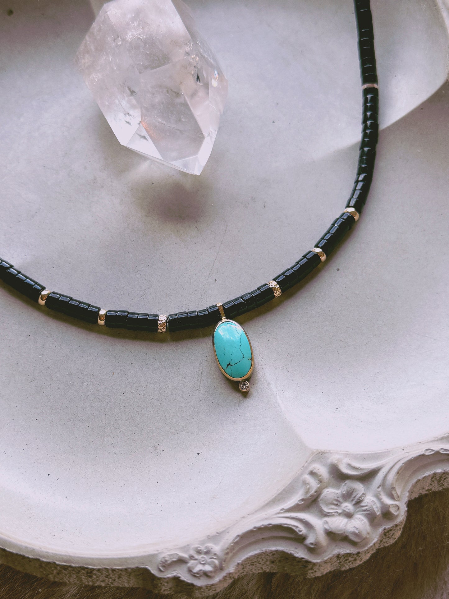 Obscura Thalassa Necklace in 14k gold and silver