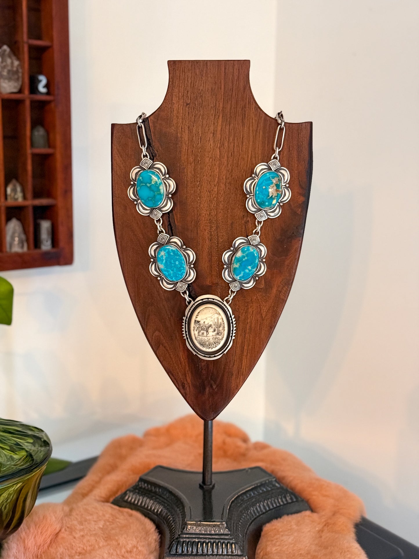 Heirloom Royston and Scrimshaw Desert Trails Necklace