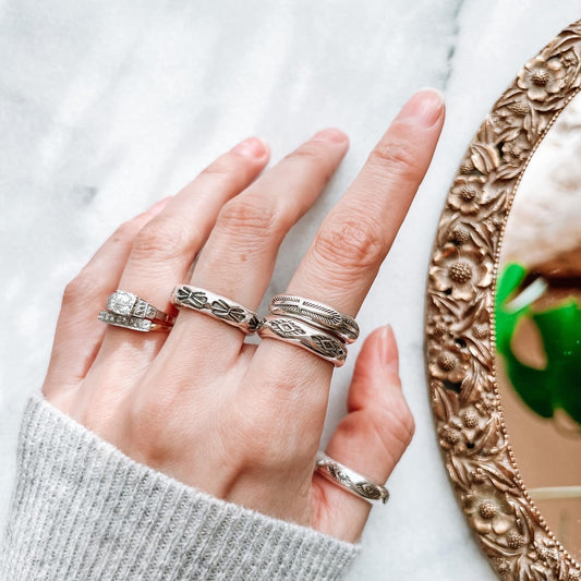 Stamped Stacking Rings