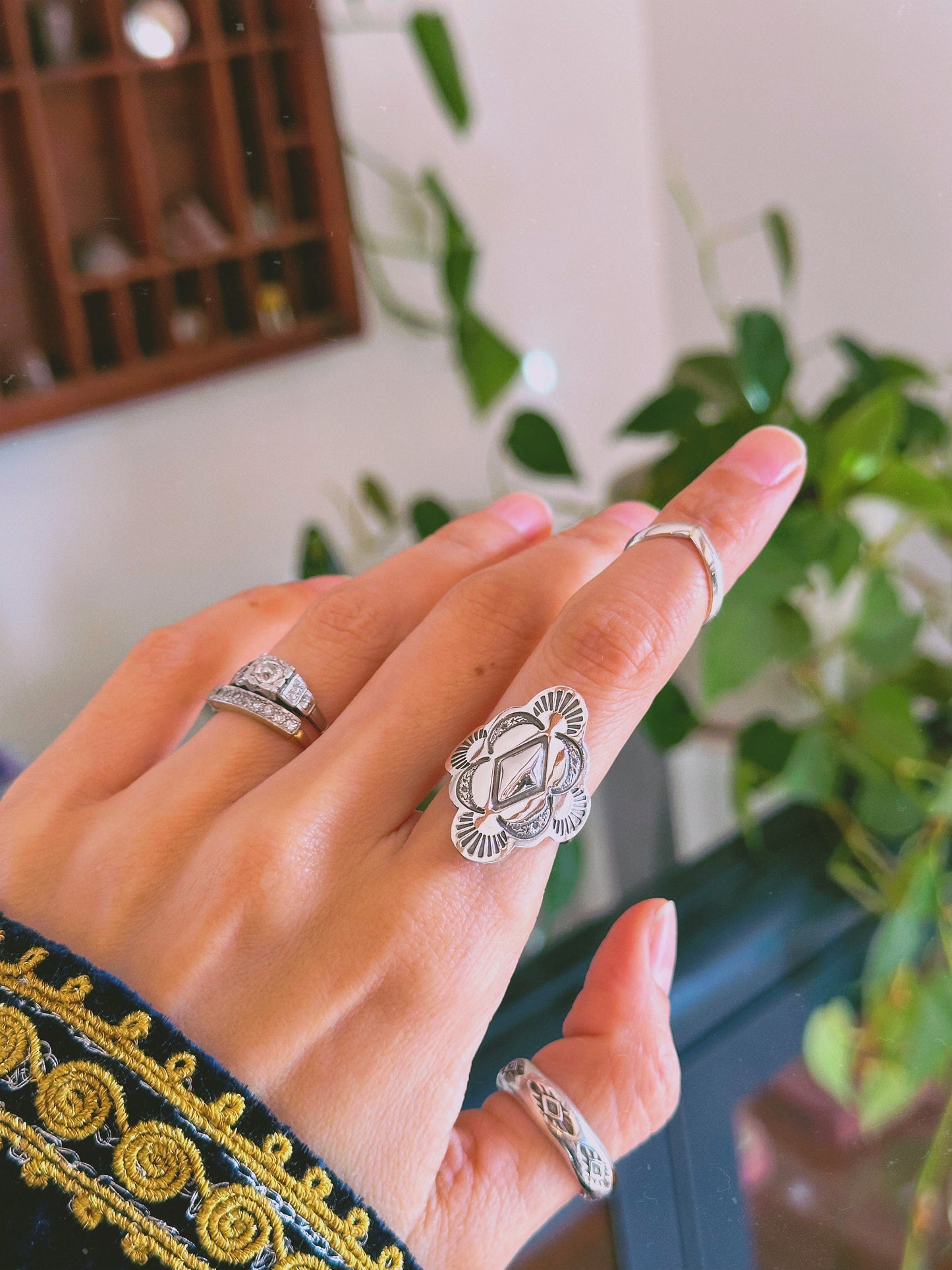 Desert Veil Shield Rings