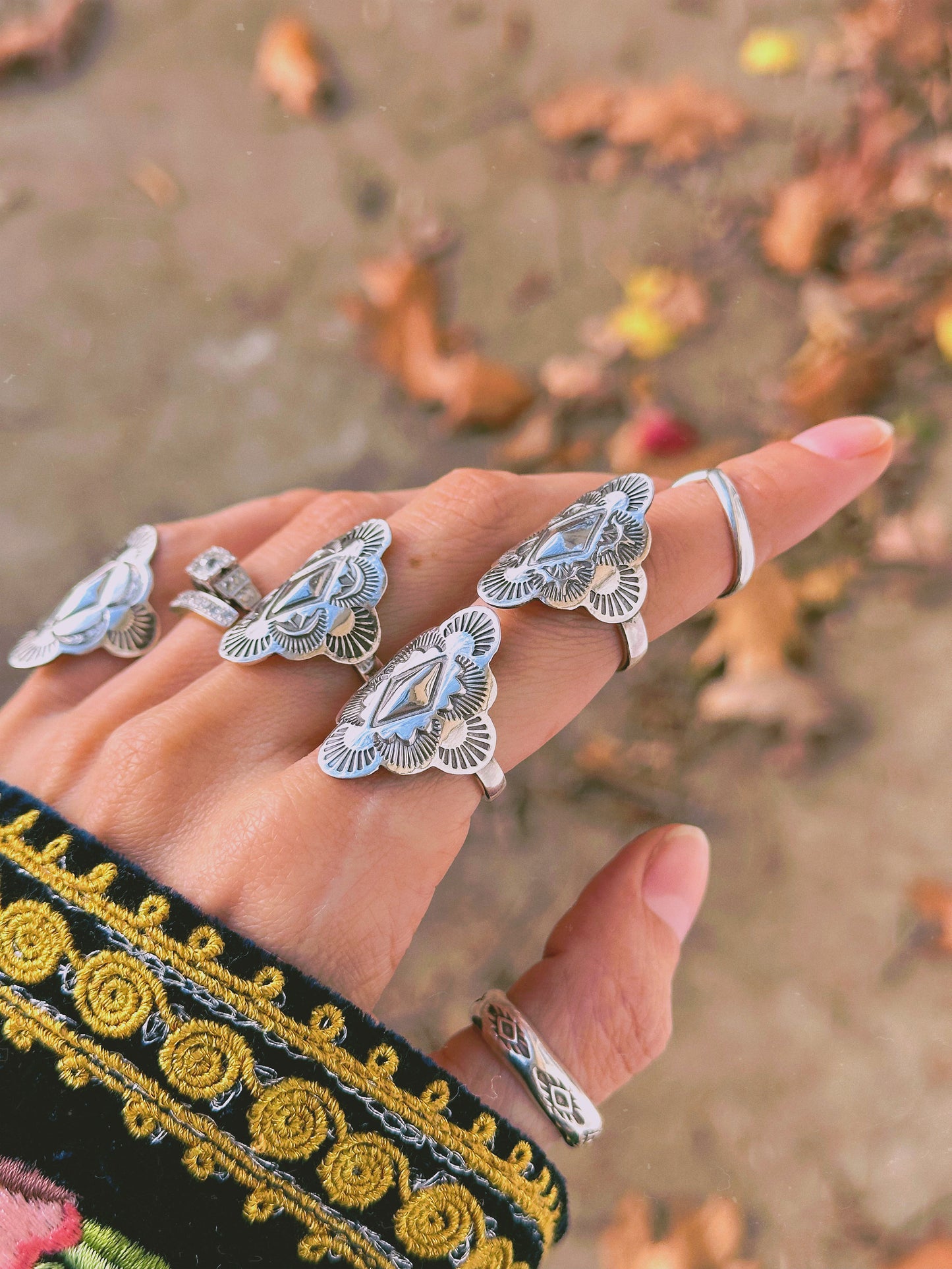 Desert Veil Shield Rings