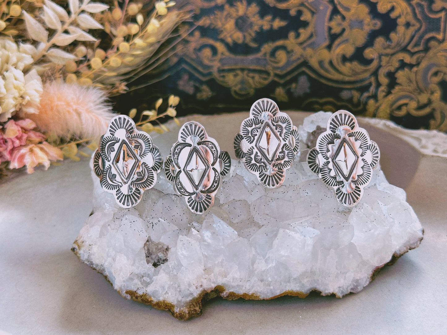 Desert Veil Shield Rings