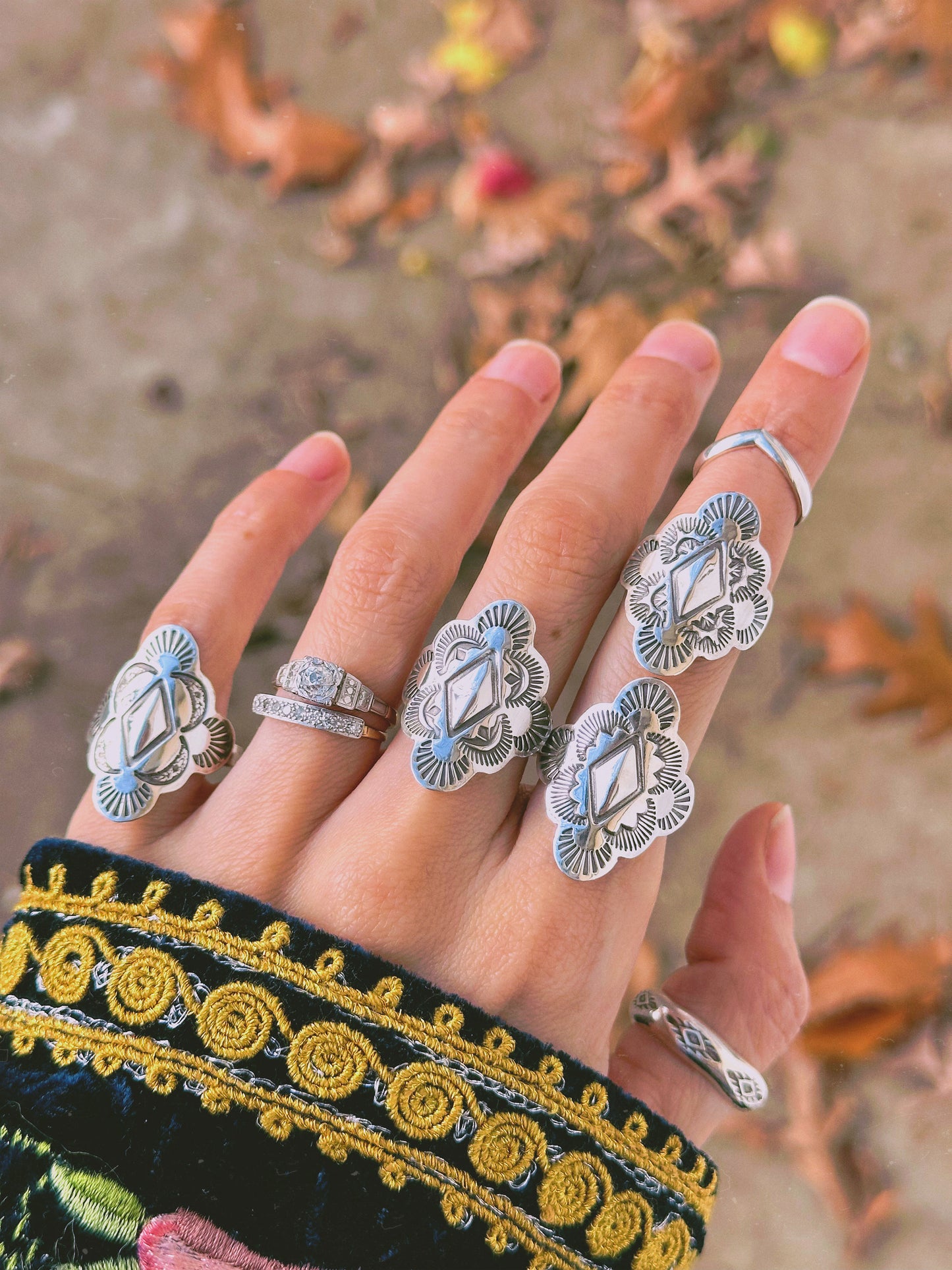 Desert Veil Shield Rings