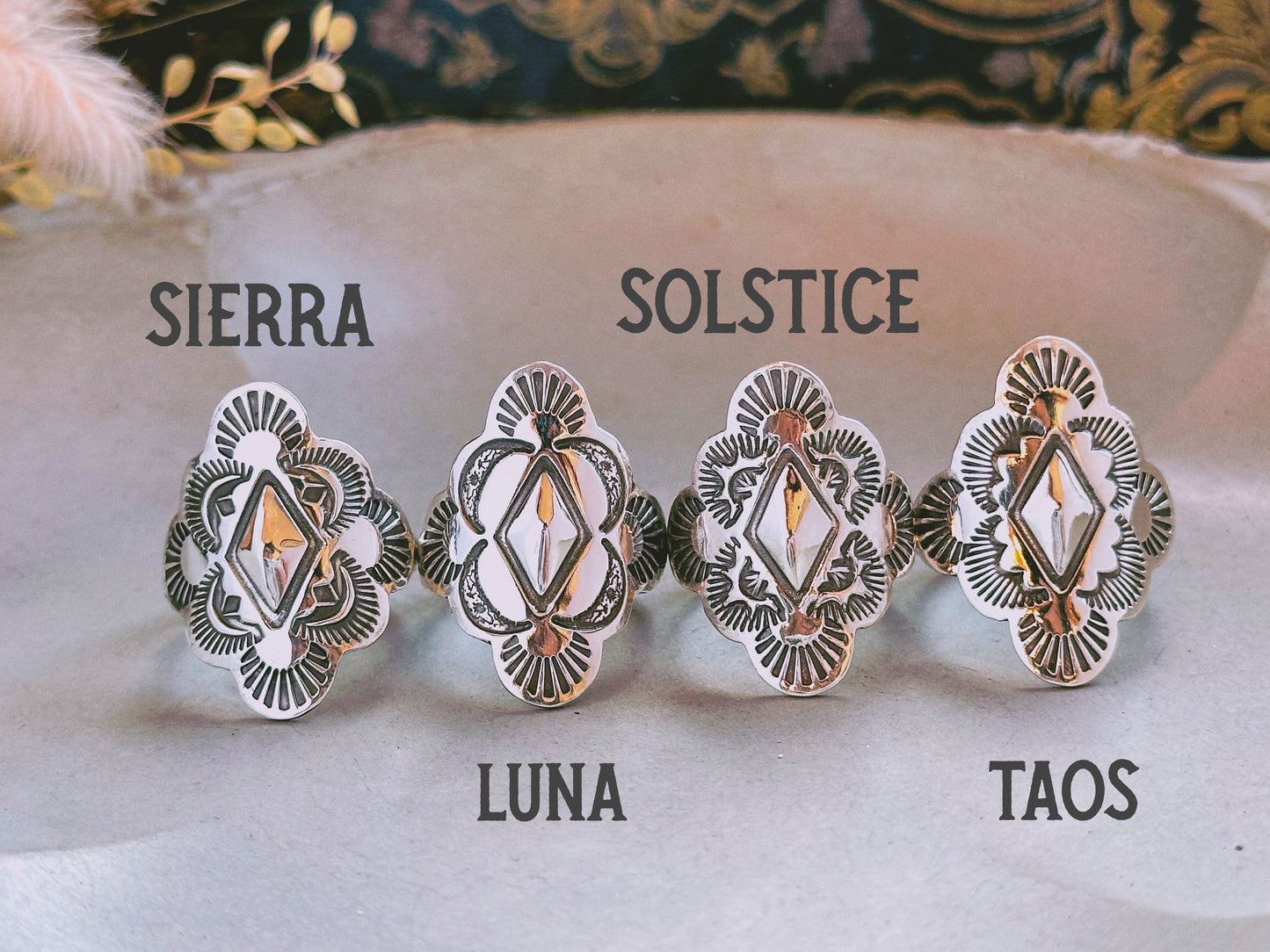 Desert Veil Shield Rings