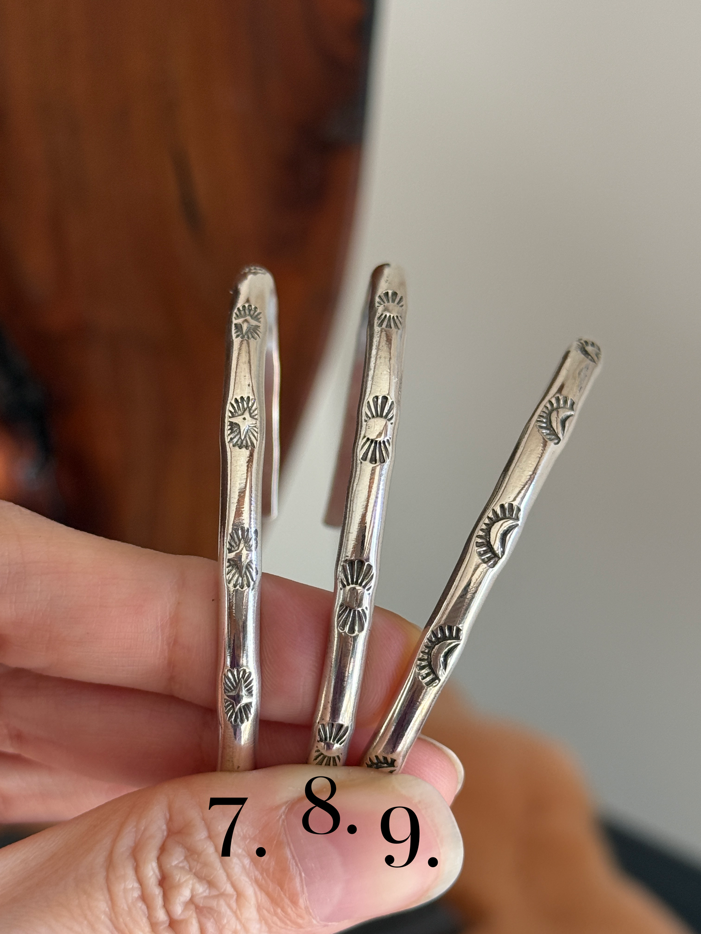 Hand Stamped Dainty Stacking Cuffs
